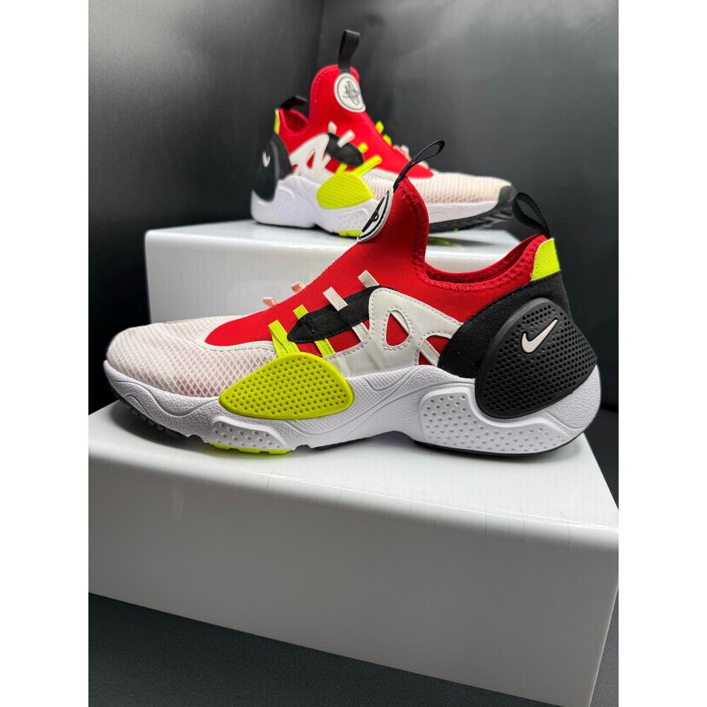 Nike Huarache Edge - Red and Neon Yellow - Size 9.5M - missing white laces